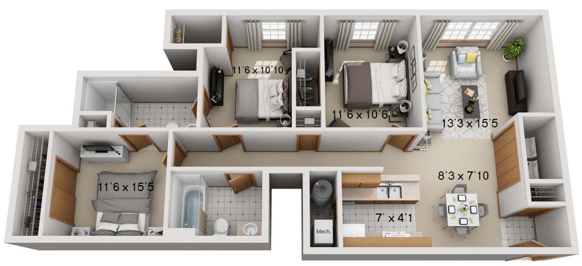 sawmill crossing Two Bedroom with Study sawmill crossing Two Bedroom with Study